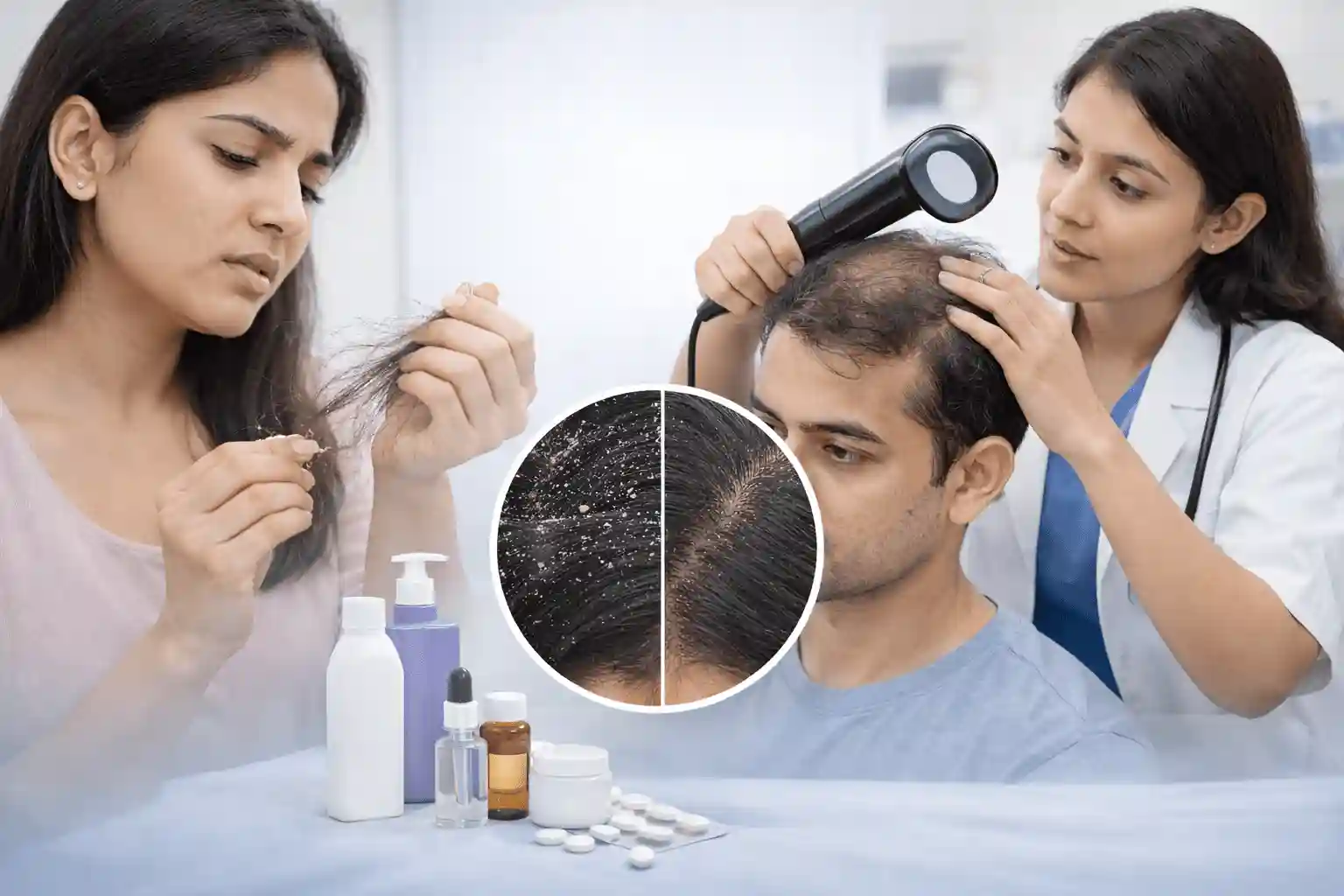 Hair fall and dandruff treatment
